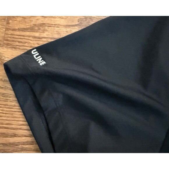 Nike Golf Polo Shirt Dri Fit Mens Large Short Sleeve Black Polyester Stretch - Picture 2 of 9